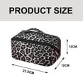 thumbnail image 2 of Bolsa de viaje cosmética para mujer, bolsa de cosméticos de gran capacidad con estampado de leopardo, abre bolsas de maquillaje planas, 2 of 5