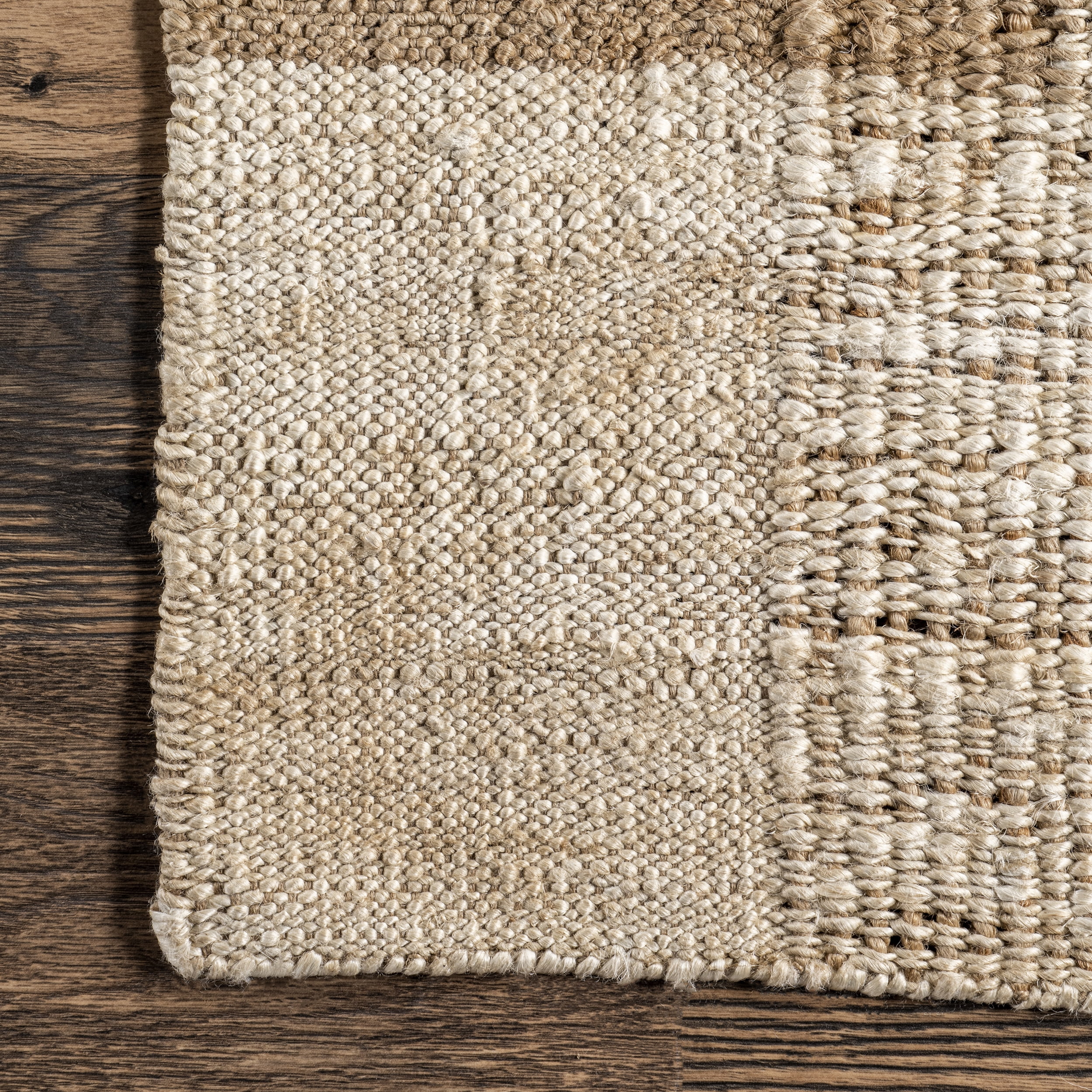 nuLOOM Katye Abstract Flatweave Jute Area Rug, 6' x 9', Natural