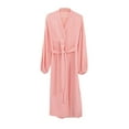 thumbnail image 4 of yingyy 1/2/3/5 Femmes Printemps Style Décontracté Ouvert devant Vêtements de Nuit Filles Simple Robe de Nuit à Manches Longues Vêtements de Pyjama Maison Rose m 5 Pcs, 4 of 6