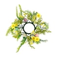 thumbnail image 2 of Dvkptbk Easter Candle Rings Holder Wreaths Spring Pastel Eggs Flowers Candle Holder Rings for Spring Easter Rustic Table Centerpiece Decor, 2 of 6