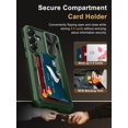 thumbnail image 2 of Funda tipo cartera Vihibii para Samsung Galaxy S25+ Plus Verde, 2 of 5