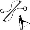 thumbnail image 2 of 1 pcs Black Fitness Yoga Pilates Bar Pilates Bar Multifunctional Adjustable Home Fitness Bar with Foot Ring Suitable for Yoga, Bodybuilding, and Fitne, 2 of 5