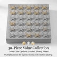 thumbnail image 2 of Tiny Hollow Butterfly Hair Clips 30 Pack, 1.3×2.1cm Metal Mini Butterfly Hair Pins for Wedding Party Daily Hair Styling, Gold, 2 of 6