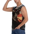 thumbnail image 3 of Balery Cyberpunk Skull American Flag Camisetas sin mangas para hombre, absorbe la humedad y protege contra el mal olor.-XX-Large, 3 of 7