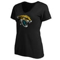 thumbnail image 2 of Women's Black Jacksonville Jaguars Midnight Mascot Logo V-Neck T-Shirt, 2 of 3