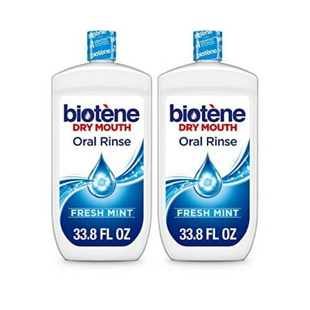 BiotÃ¨ne Oral Rinse Mouthwash for Dry Mouth, Breath Freshener and Dry Mouth Treatment, Fresh Mint - 33.8 FL oz(Pack of 2)