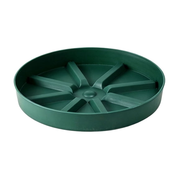Partheme 6x1in Home Garden Flower Pot Saucer Thickened Round Plastic Water Tray, Root Control Breathable Base for Succulents Potted Plants Indoor Outdoor, Army Green