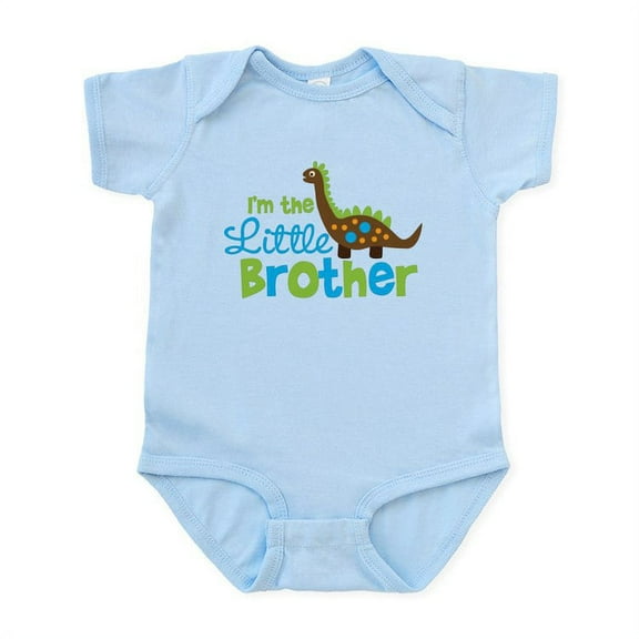 CafePress - Dinosaur Little Brother Infant Bodysuit - Baby Light Bodysuit, Size Newborn - 24 Months