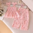 thumbnail image 3 of kaprioy Toddler Girl Clothes Girl Clothes Set Summer Kid 1T 2T 3T Girl Clothes Shorts Set Cute Floral Printed Sleeveless Top Summer Outfits Cute Kid Clothes, 3 of 8
