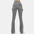thumbnail image 5 of XFLWAM Cargo Flare Pants Women High Waisted Bootcut Yoga Pants with Pockets Casual Wide Leg Strethcy Butt Lifting Flare Leggings, 5 of 8