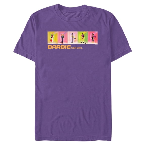 Mens Barbie Gen Girl Lineup T Shirt