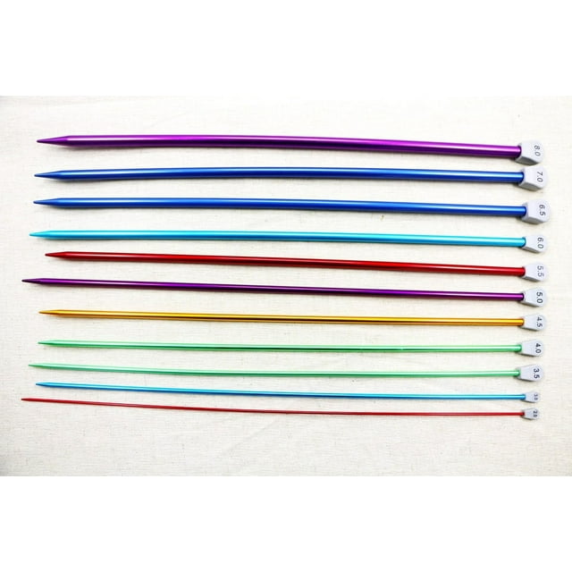 Colorful Knitting Needles Long Sweater Yarn Weaving Knitting Tool Long Needle DIY Hand Knitting Tool - 5.0#