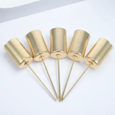 NUOLUX 5Ud Velas De Hierro Resistente Dorado Para En Fiestas Navideñas