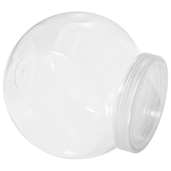 NICEXMAS 3Pcs Plastic Sweet Storage Jars White Lid Clear Multi-Functional Containers