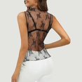 thumbnail image 2 of Tank Tops for Women Sheer Lace Mesh Sleeveless Base Layer Tops, 2 of 6