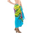 thumbnail image 4 of HAPPY BAY Women's Beachwear Summer Bikini Wraps Beach Wrap Sarong Coverups Skirt Bathing suit Swim Cover up Swimwear Coverups for Women One Size Turquoise, Floral, 4 of 5