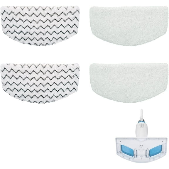 4 Pack Steam Mop Pads Replacement for Bissell Powerfresh Steam 1940 1440 1544 1806 2075 Series, Model 19402