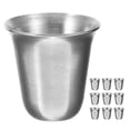 thumbnail image 1 of 10pcs Stackable Stainless Steel Cup Metal Cup Compact Drinking Cup Cup Communions Mug Steel Communions Cup For Religious, 1 of 9