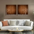 thumbnail image 3 of wall26 2 Piece Framed Canvas Wall Art for Living Room, Bedroom Wood Flower Theme Canvas Prints for Home Decoration Ready to Hang - 24"x24"x2 Panels, 3 of 4