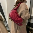 thumbnail image 2 of SPEKSEE Deerskin Velvet Studded Shoulder Bag Rivet Frosted Underarm Bag Y2K Fashion Hobo Bag for Shopping Travel Work, 2 of 18