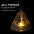 thumbnail image 2 of EP 50 Ft 12/3 SJTW Outdoor/Indoor Extension Cord with 3 Electrical Power Outlets, Lighted End Heavy Duty Yellow Extension Cable, UL Listed, 2 of 5