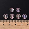 thumbnail image 5 of 200 pc Transparent Acrylic Beads AB color Plated Heart Pearl Pink 7.5x8x3mm Hole: 1.8mm Acrylic, 5 of 7