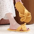 thumbnail image 6 of Taqqpue Open Toe Slipper for Women Women Fashionable Casual Winter Open Toe Home Friendly Soft Cotton Flat Slippers Fuzzy House Slippers Gift for Women, 6 of 7