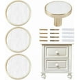 thumbnail image 6 of 4 Packs Drawer Knobs Gold Dresser Knob Zinc Alloy Pulls Handles Mother of Pearl Furniture Knobs Accessories for Kitchen Cabinet Dresser Drawers Door Decorative 1.2" Diameter Pink making, 6 of 9