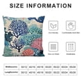 thumbnail image 5 of YINGXI  Beach Throw Pillow Covers, Coastal Coral Branch Ocean Themed Pillowcase Luxury Velvet Decorative Cushion Cover for Couch Bed Sofa Farmhouse Decoration 22x22in, 5 of 5