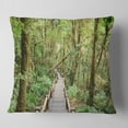 thumbnail image 2 of Designart Walk Way in Deep Forest - Landscape Photo Throw Pillow - 16x16, 2 of 5