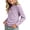 Purple, variant on WAVSUF Girls T-Shirts Long Sleeve Round Neck Skinny Fit Fall Casual Cotton Tee Pink 7-8