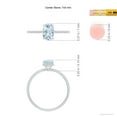 thumbnail image 6 of ANGARA Natural Cushion Cut Aquamarine Engagement Ring with Diamonds in 14K White Gold for Women (Size-7x5mm) | March Birthstone, Anniversary, Jewelry Gift for Women | Natural Aquamarine Ring, 6 of 11