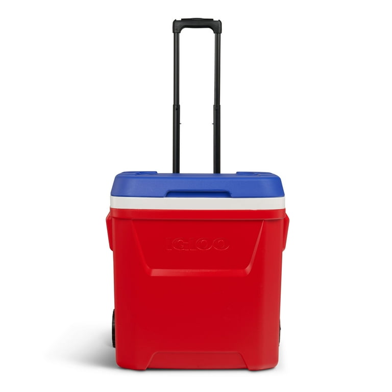 Igloo 60 QT Laguna Ice Chest Cooler with Wheels, Red White & Blue
