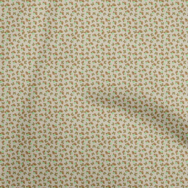 oneOone Rayon Beige Fabric Travel Sewing Craft Projects Fabric Prints By Yard 56 Inch Wide