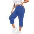 thumbnail image 7 of Women Casual Pants Plus Size Casual Pants With Pockets Soft Stretchy Yoga Trousers For Comfortable Athletic Wear And Everyday, 7 of 7