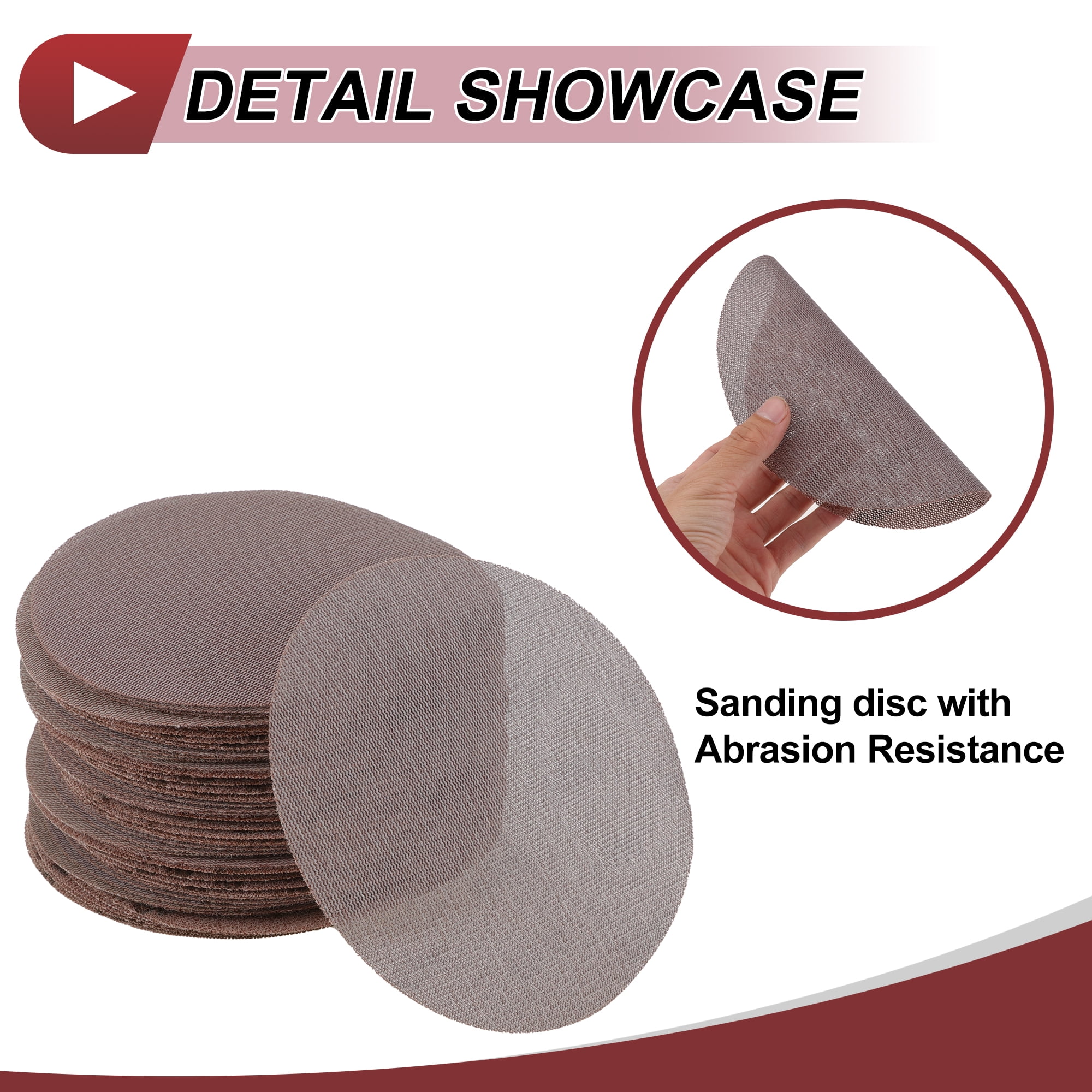 Unique Bargains 50 Pcs 7in Abranet Sanding Mesh Hook Loop Dust Free Net 240 7"