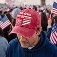 thumbnail image 2 of GrmtClth 250th Anniversary Usa Hat Patriotic Caps 1776-2026 Commemorative Baseball Hat Honoring Veterans Gift Tribute Washed Hat Unisex Adult Red One Size, 2 of 5