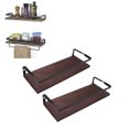 thumbnail image 1 of 2 Pcs Floating Shelf Suspension Pine Mounted Wall Mount Rack Shelves Storage Rack Simple Style Wood Pine Iron Stand Overhead Garage Storage, 1 of 8