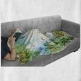 thumbnail image 6 of Dragonfly Soft Flannel Fleece Blanket, Ferns Petals Flourishing Nature Fantasy Complex Mixed Digital Watercolors Image, Cozy Plush for Indoor and Outdoor Use, 50" x 60", Multicolor, by Ambesonne, 6 of 6