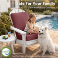 thumbnail image 5 of NOFFA 3 Set 20 x 20 x 4 inch Outdoor Chair Cushions for Patio Furniture for Wicker Chair, Water Resistant Removable Cover and Straps, Non-Slip Base, Red, 5 of 8