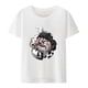 thumbnail image 1 of Camiseta con estampado de cara de fumar de gato Genki japonés modal cuello redondo manga corta transpirable cómoda, 1 of 6