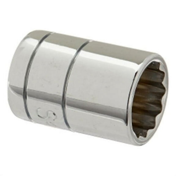 Sk Professional Tools Socket, Steel, Chrome, 9/16 in 45218