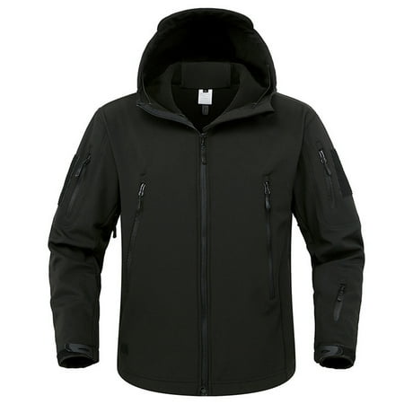 EOYWHK Sweatshirts for Men s Winter With Pile Warm Jacket Mountaineering Wear Outdoor Sportswear Windbreaker　Clearance