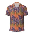 thumbnail image 2 of Daiia Lavender Flowers Pattern Men’s Polo Shirts,Solid Deck Shirt,Classic Fit, Breathable Cotton Polo for Casual and Sport Wear-X-Large, 2 of 7