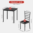thumbnail image 2 of QinaQin Double Dining Table and Chair Set Features a Square Table and Two Chairs, Saving Space and Perfect for Small Kitchens, Dining Rooms, Apartments, 2 of 7