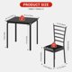 thumbnail image 2 of QinaQin Juego de comedor cuadrado para 2 personas, mesa y 2 sillas, diseño compacto para cocina, comedor o departamento de espacios pequeños, 2 of 7