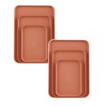 thumbnail image 1 of Oleegame 2PC Picnic Trays For Food Birch Multi Use Large Capacity Serving Tray Plastic Practical Food Grade Storage Tray For Home Anti Deformed Shockproof A, 1 of 8
