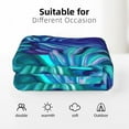 thumbnail image 6 of XMXT Throw Blankets, Watercolor Rain Forest Print Bed Blanket for Bedroom Sofa, 50 x 70 inches Blue, 6 of 9