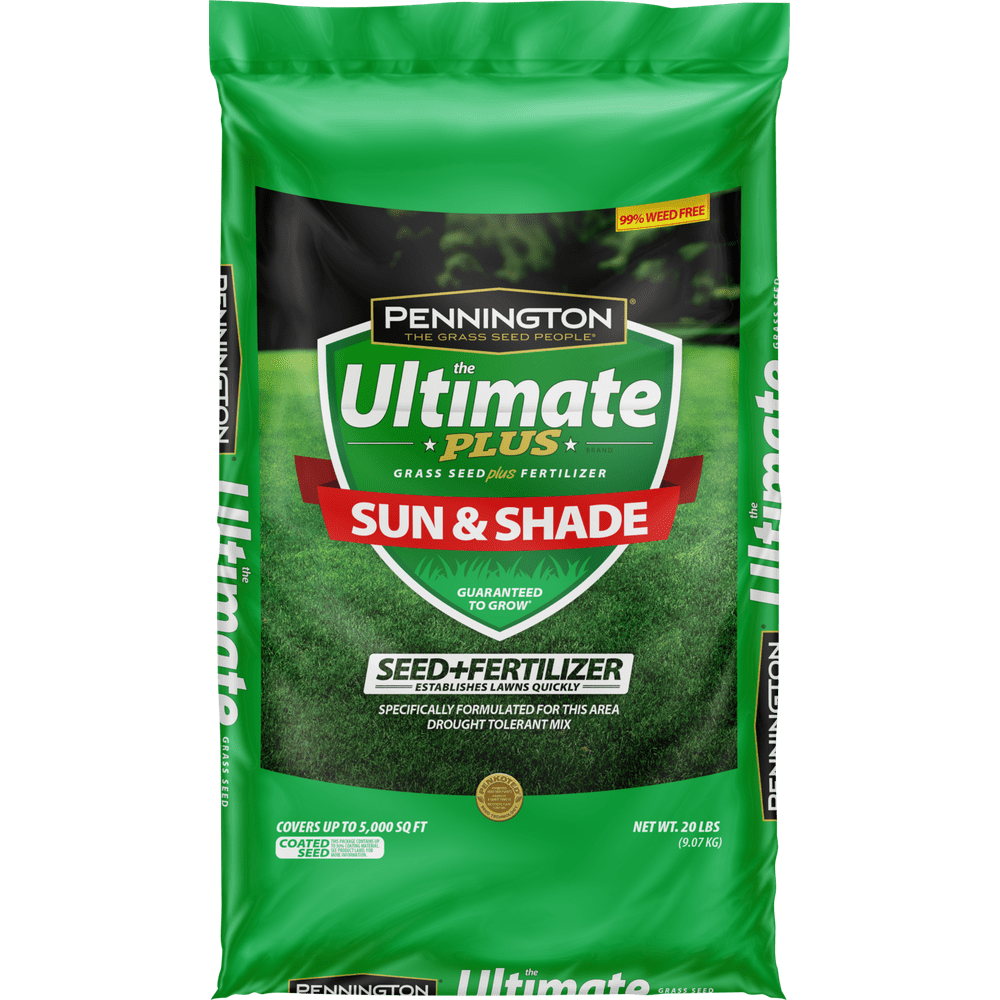 Pennington Ultimate Plus Grass Seed and Fertilizer Sun and Shade