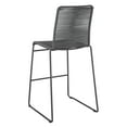 thumbnail image 4 of Nee 30 Inch Set of 2 Barstool Chairs with Footrests Charcoal Gray Rope - Saltoro Sherpi, 4 of 6